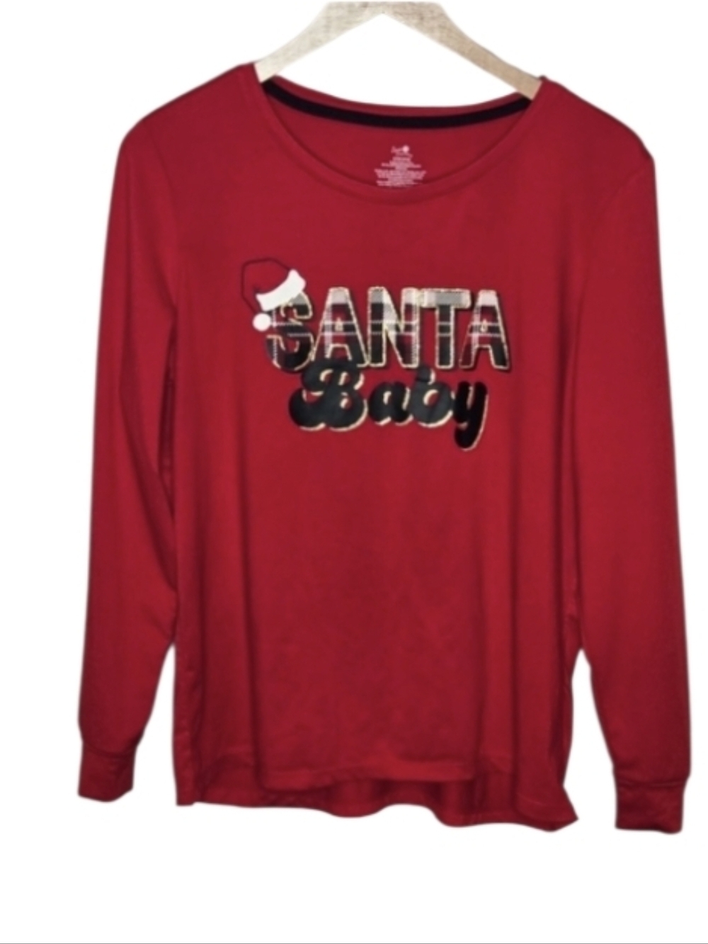 Secret Treasures Santa Baby Long Sleeve Pj Shirt